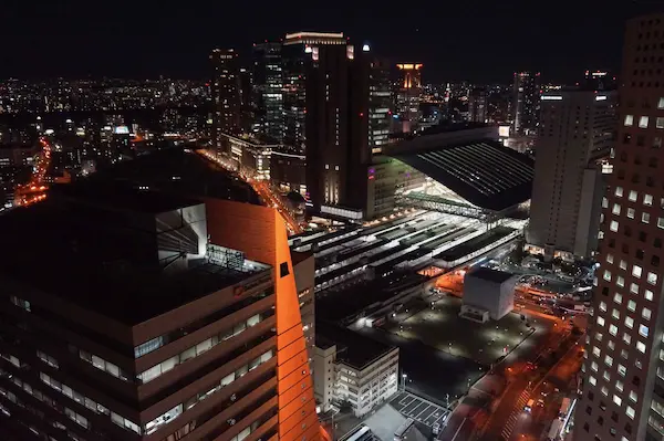 View from Hotel at night